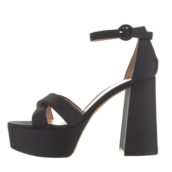 Gianvito Rossi | 110mm Sheridan Black Lycra Platform Sandals - Size IT 40 - Picture 4 of 8